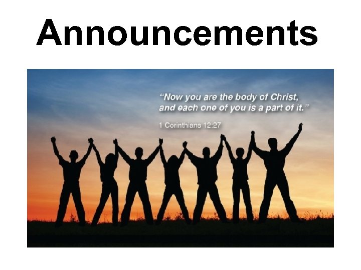 Announcements 