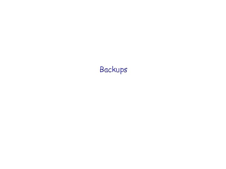 Backups 