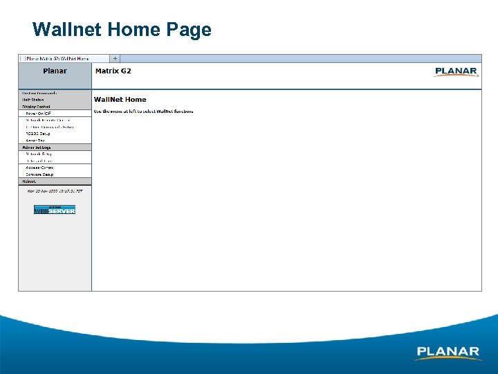 Wallnet Home Page 