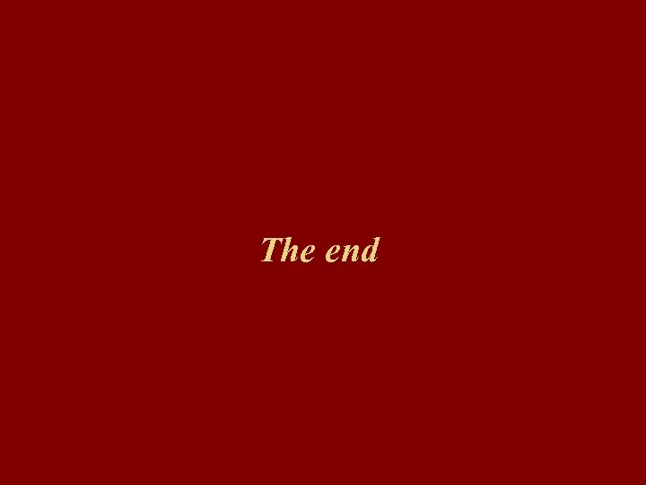 The end 