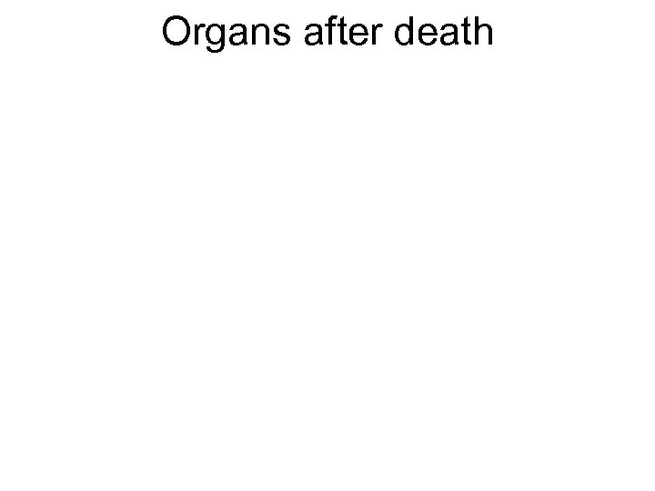 Organs after death 