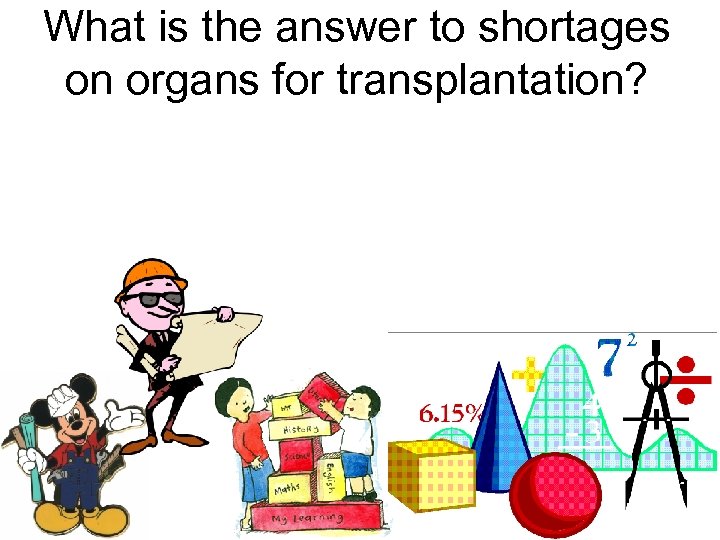 What is the answer to shortages on organs for transplantation? 