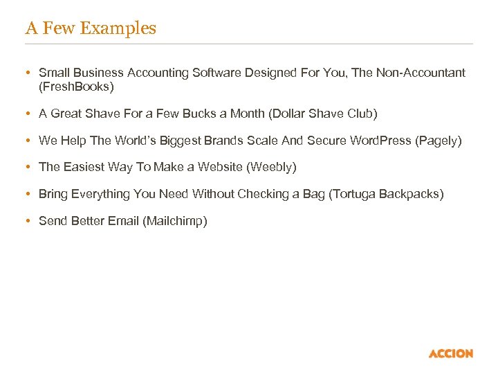 A Few Examples • Small Business Accounting Software Designed For You, The Non-Accountant (Fresh.