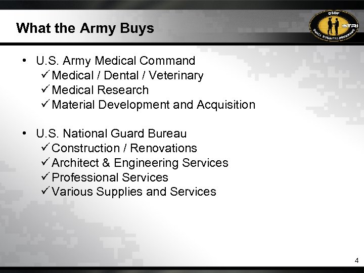 Doing Business With U S Army Program Executive