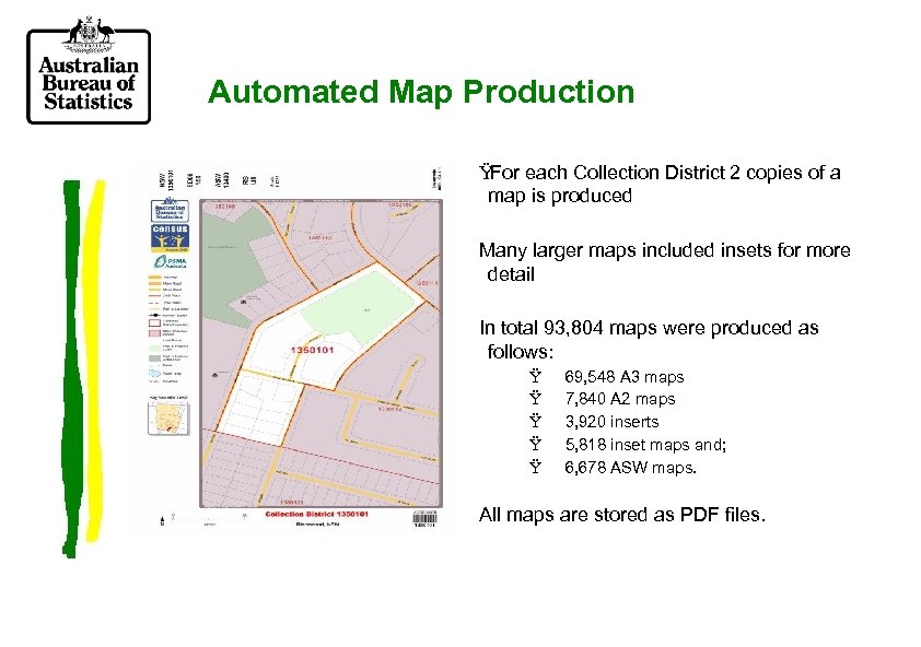 Automated Map Production Ÿ For each Collection District 2 copies of a map is