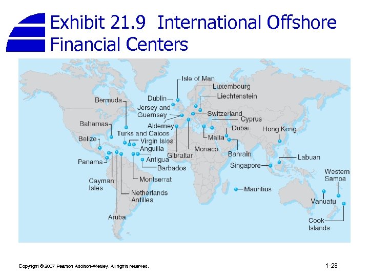 Exhibit 21. 9 International Offshore Financial Centers Copyright © 2007 Pearson Addison-Wesley. All rights