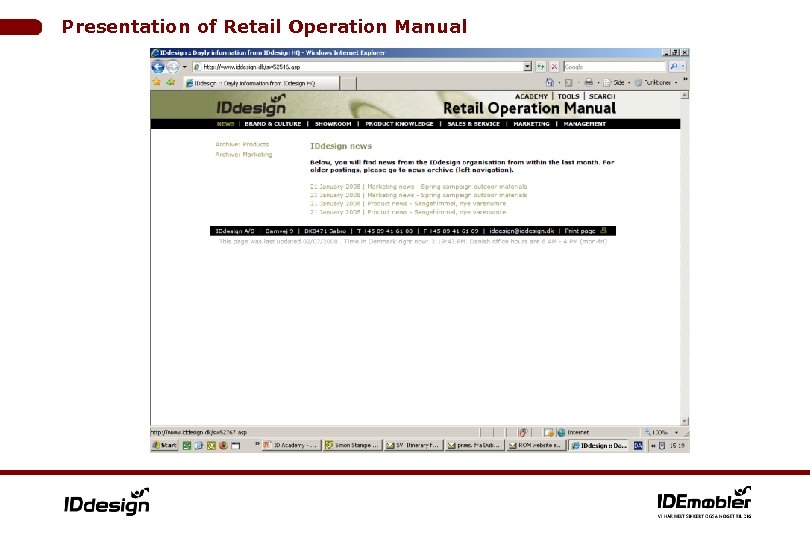 Presentation of Retail Operation Manual 