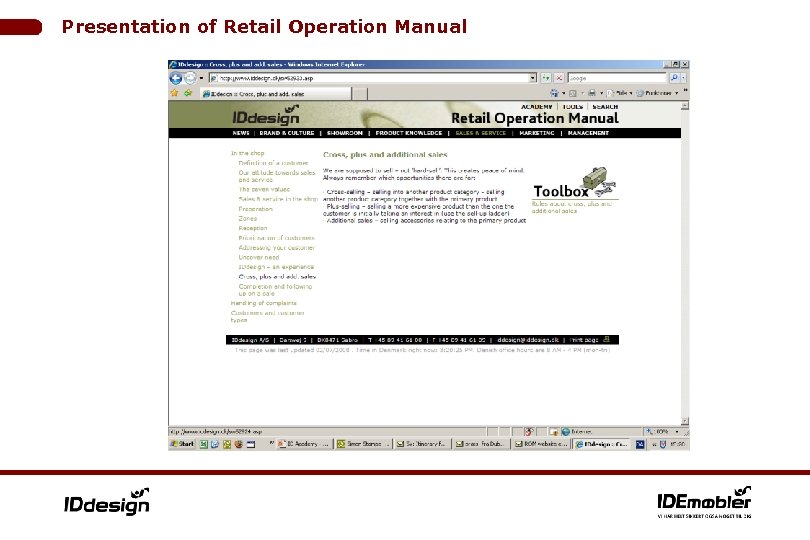 Presentation of Retail Operation Manual 