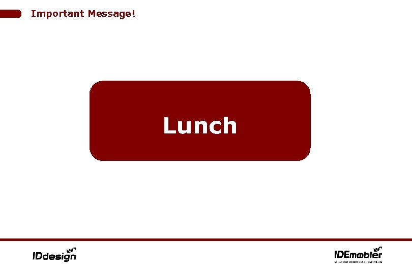 Important Message! Lunch 