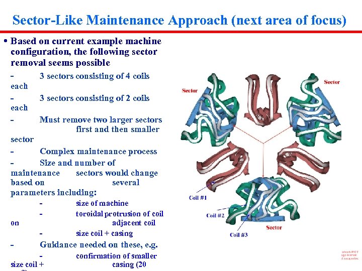 Sector-Like Maintenance Approach (next area of focus) • Based on current example machine configuration,