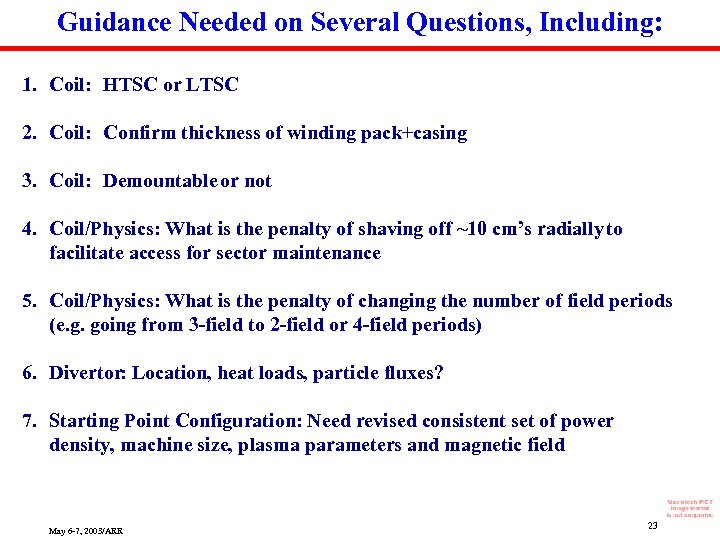 Guidance Needed on Several Questions, Including: 1. Coil: HTSC or LTSC 2. Coil: Confirm
