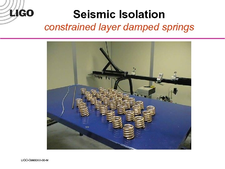 Seismic Isolation constrained layer damped springs LIGO-G 9900 XX-00 -M 