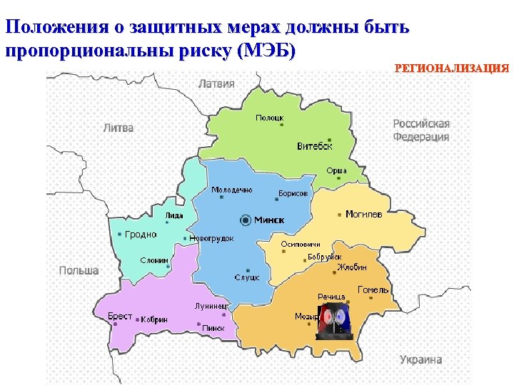 Положения о защитных мерах должны быть пропорциональны риску (МЭБ) РЕГИОНАЛИЗАЦИЯ 