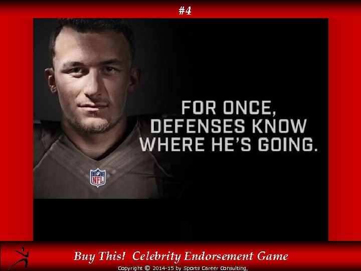 #4 Buy This! Celebrity Endorsement Game Copyright © 2014 -15 by Sports Career Consulting,