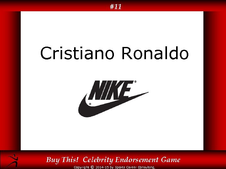 #11 Cristiano Ronaldo Buy This! Celebrity Endorsement Game Copyright © 2014 -15 by Sports