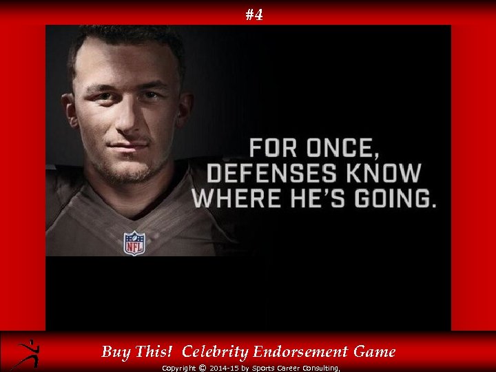 #4 Buy This! Celebrity Endorsement Game Copyright © 2014 -15 by Sports Career Consulting,
