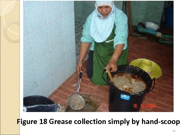 Figure 18 Grease collection simply by hand-scoop 25 