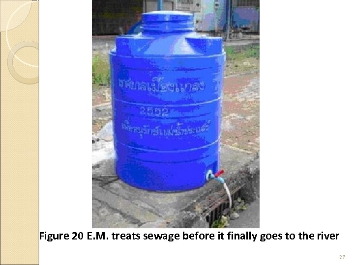 Figure 20 E. M. treats sewage before it finally goes to the river 27