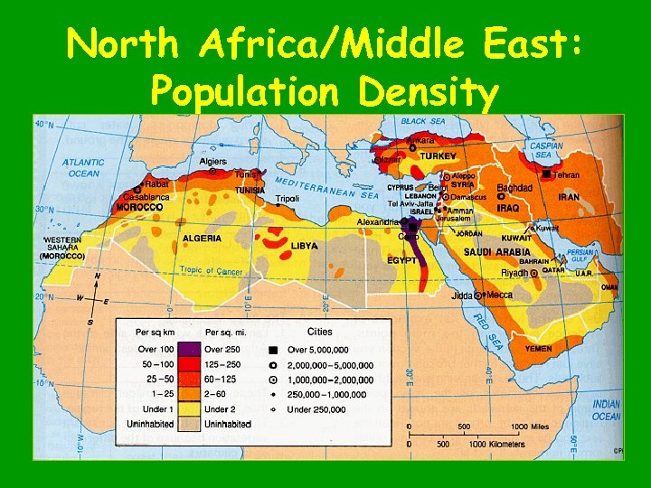 North Africa/Middle East: Population Density 