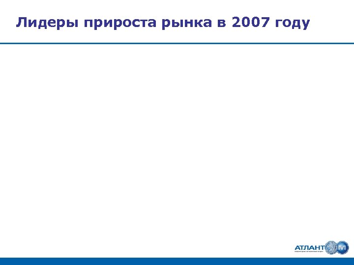 Лидеры прироста рынка в 2007 году 