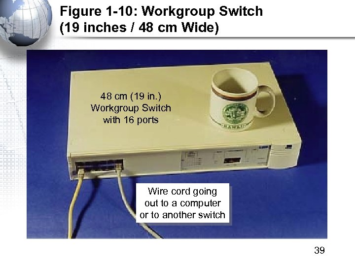 Figure 1 -10: Workgroup Switch (19 inches / 48 cm Wide) 48 cm (19