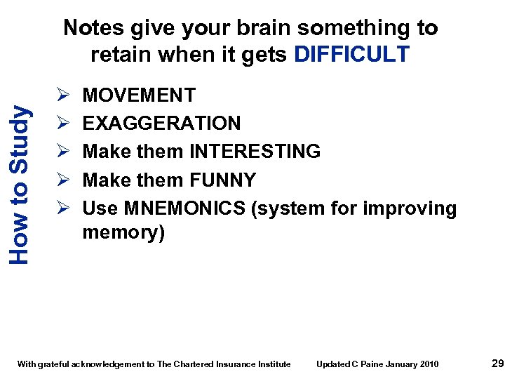How to Study Notes give your brain something to retain when it gets DIFFICULT