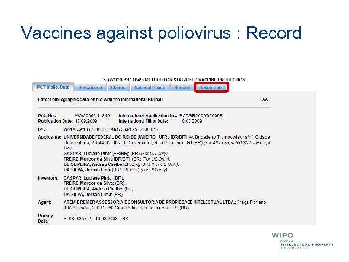 Vaccines against poliovirus : Record 