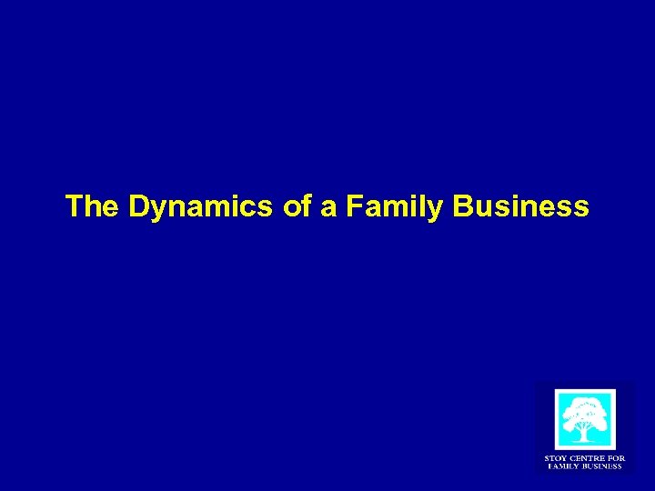 The Dynamics of a Family Business 