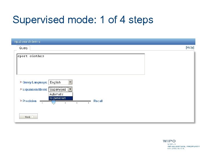 Supervised mode: 1 of 4 steps 