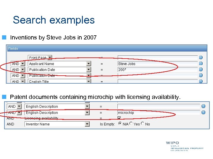 Search examples Inventions by Steve Jobs in 2007 Patent documents containing microchip with licensing