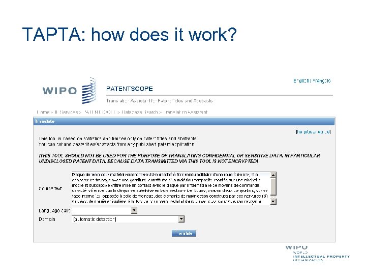TAPTA: how does it work? 
