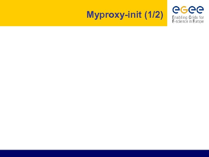 Myproxy-init (1/2) 