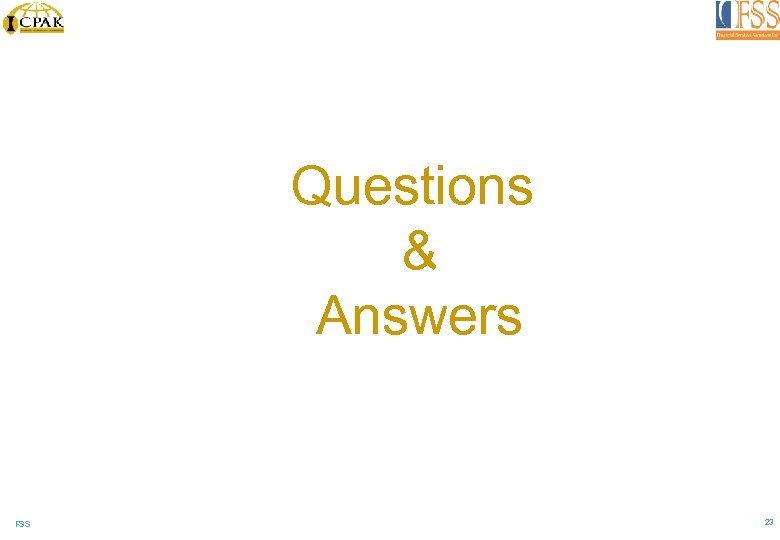 Questions & Answers FSS 23 