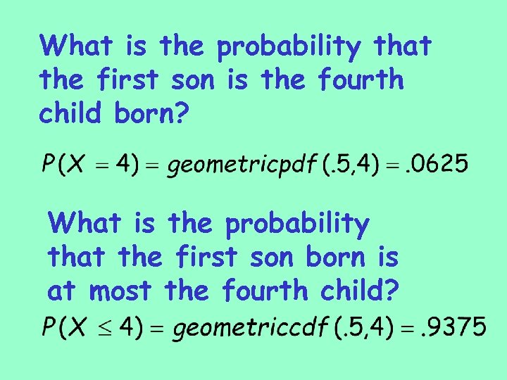 What is the probability that the first son is the fourth child born? What