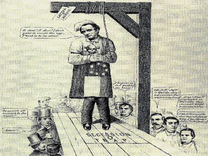 Cartoon: Davis hanging himself 