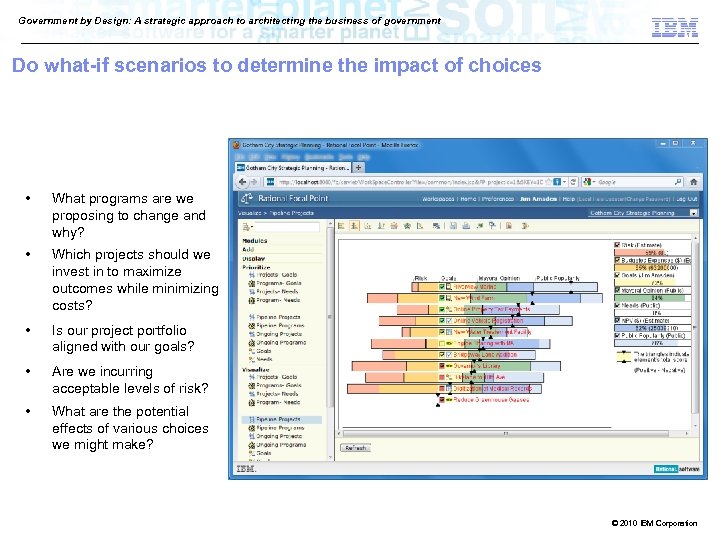 Government by Design: A strategic approach to architecting the business of government Do what-if