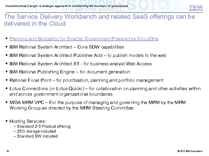 Government by Design: A strategic approach to architecting the business of government The Service