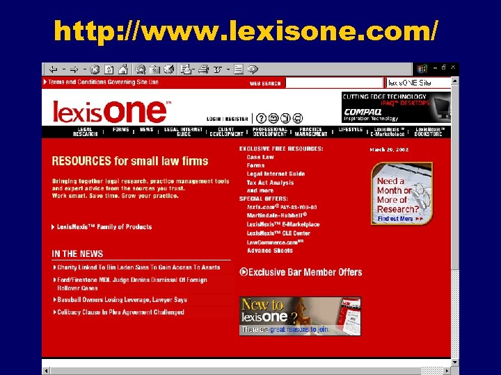 http: //www. lexisone. com/ 