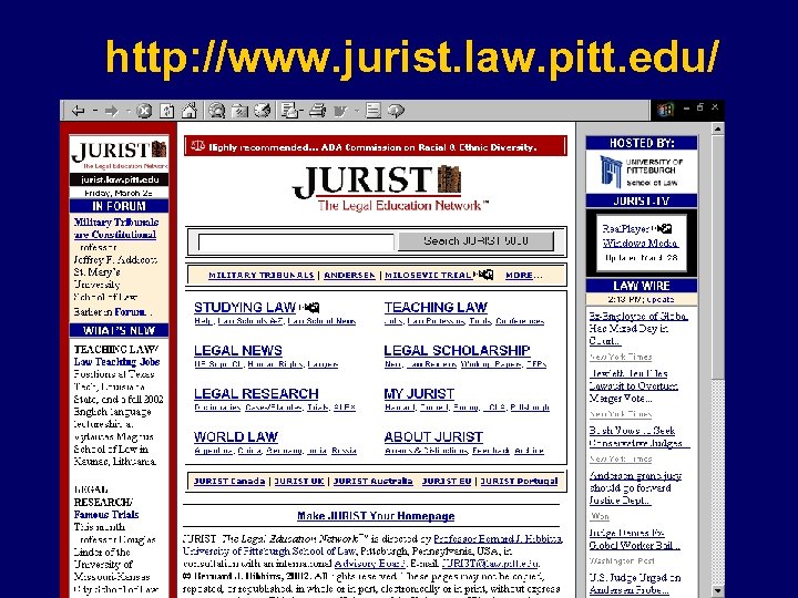 http: //www. jurist. law. pitt. edu/ 