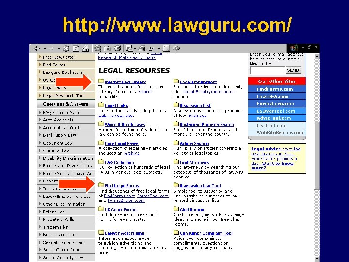 http: //www. lawguru. com/ 