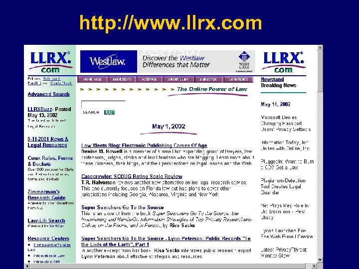 http: //www. llrx. com 