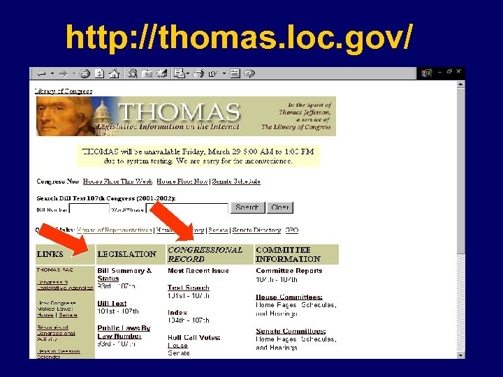 http: //thomas. loc. gov/ 