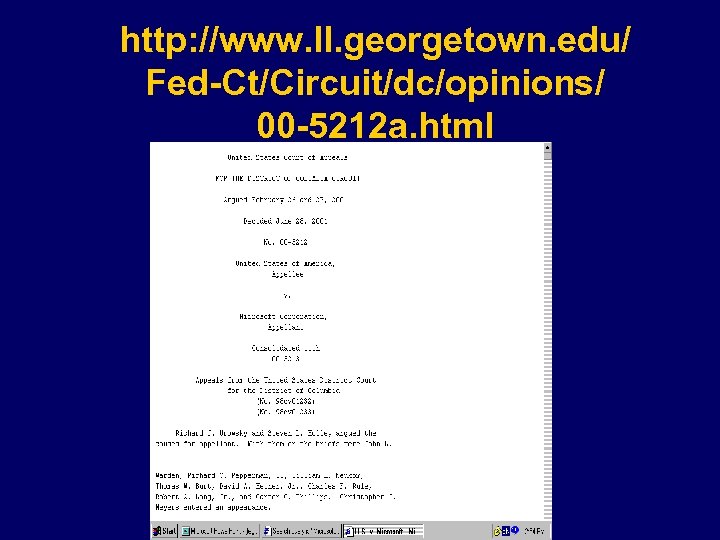 http: //www. ll. georgetown. edu/ Fed-Ct/Circuit/dc/opinions/ 00 -5212 a. html 