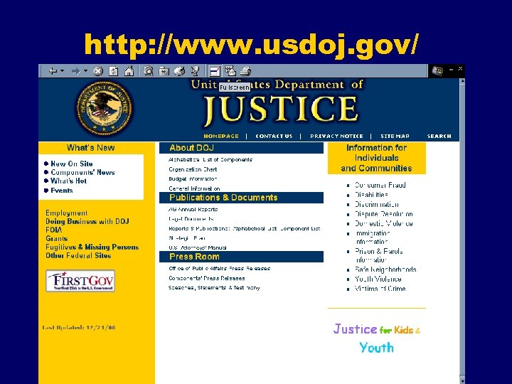 http: //www. usdoj. gov/ 