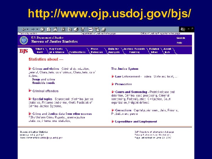 http: //www. ojp. usdoj. gov/bjs/ 