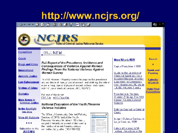 http: //www. ncjrs. org/ 