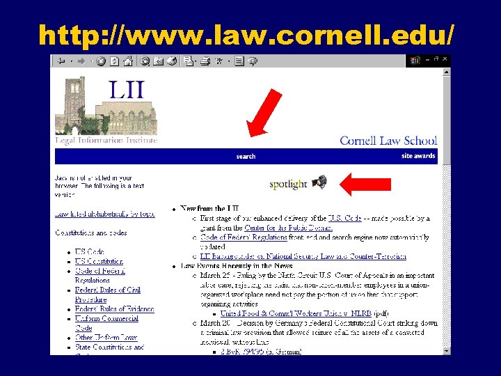 http: //www. law. cornell. edu/ 