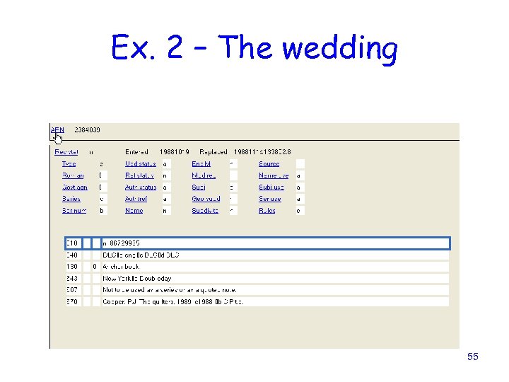 Ex. 2 – The wedding 55 