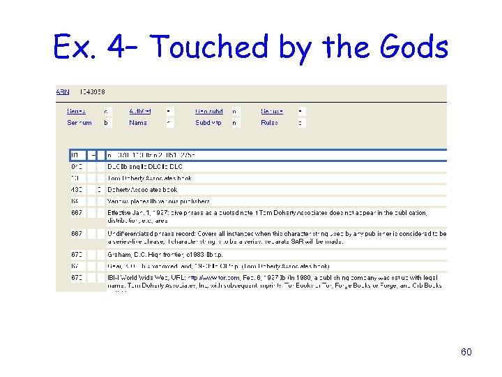 Ex. 4– Touched by the Gods 60 