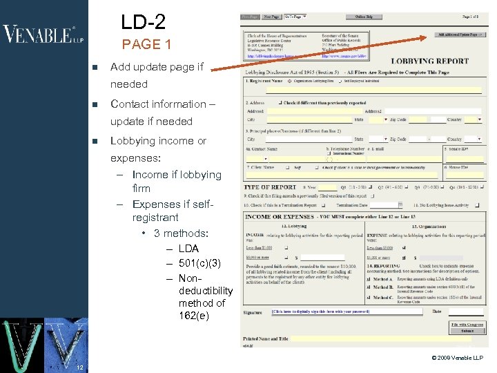 LD-2 PAGE 1 Add update page if needed Contact information – update if needed